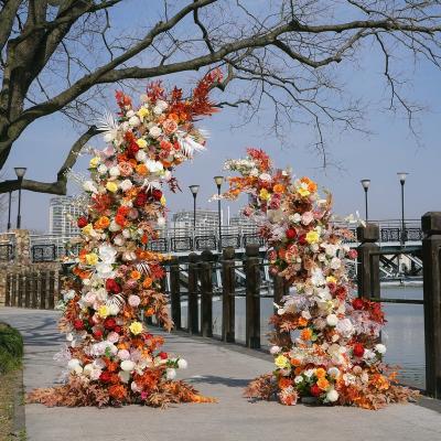 China Hot Selling Wedding Decoration Backdrop Arch Party Flower Arch Decoration Floral Arrangement New Including Frame for sale