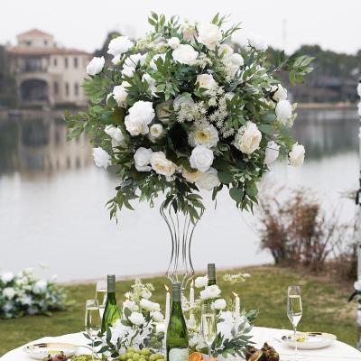 China wedding table decoration silk flower centerpieces for wedding party table decoration for sale