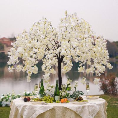 China Wedding Table Decoration Decorative Silk Flower Artificial Cherry Blossom Tree for sale