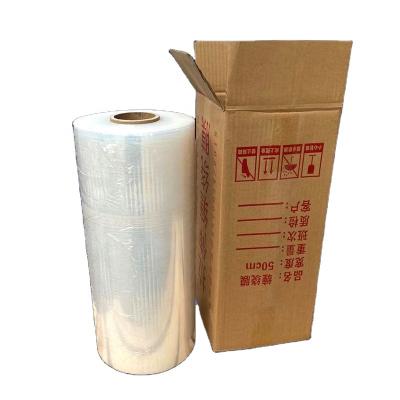 China Industrial High Elongation M-lldpe Film For Pallet Wrapping Jumbo Roll Casting Stretch Film By Machine for sale