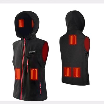 China OEM Breathable Men USB Outdoor Fishing Ski Heating Vest Thermal Insulation Clothes Winter Hooded Coat for sale