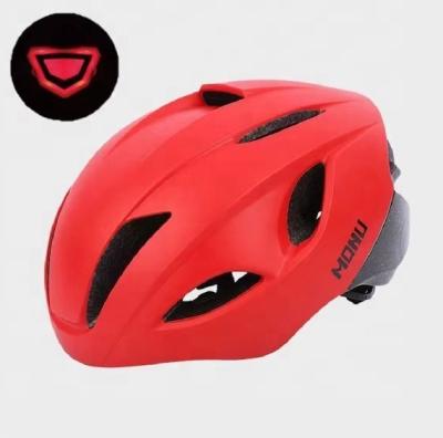 China Super Light Custom Monu RTS Logo New Design Lightweight Bike Helmet Road Bicycle Helmet With LED Light For Adult Women Helmet for sale