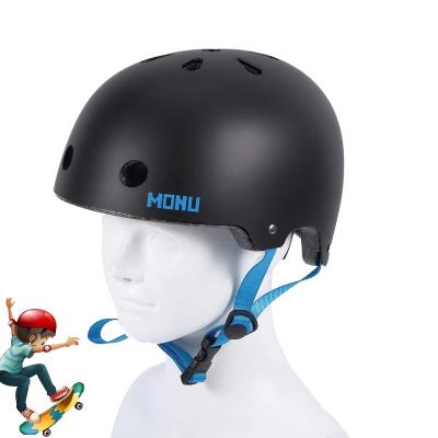 China Custom Hot Selling Monu RTS ABS Shell Outdoor Street Bike Skating Bar Skateboard Helmet Black Windproof With CE en1078 SPSC Certification for sale