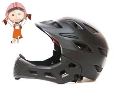 China New Monu ENV Super Light Black Kids Children Full Face Bike Helmet With Chin Protection Better Breathable For Kids MTB Helmet for sale