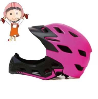 China Monu ENV Kids Youth Full Face MTB Bike Helmet Purple Super Light Custom With Chin Protection Mountain Bike Helmet for sale