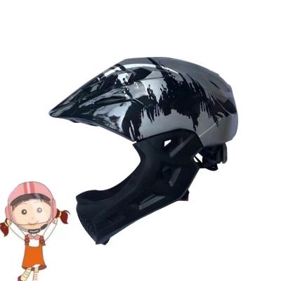 China Monu Windproof RTS Kids Ultralight PC+EPS Composite Material Full Face Helmet Breathable Mountain Bicycle Helmet With Movable Chin Pad for sale