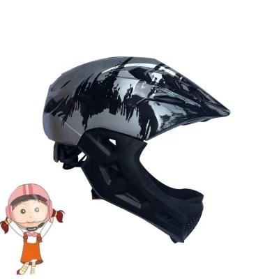 China OEM Windproof Composite Material PC ENV Monu Mountain Bicycle Breathable Helmet With Chin Pad For Kids Movable for sale