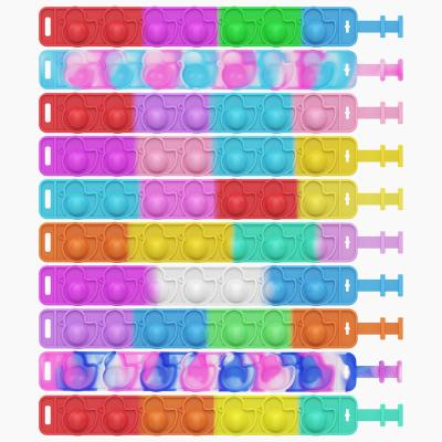 China Wholesale Newest Anti Worry Puzzle Silicone Wristband Noise Stir Sensory Sensory Toys for sale