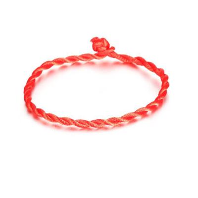 China Wholesale Fashion Trendy DIY Handmade Lucky Bracelet Red Rope for sale