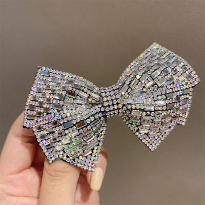 China Fashion Jewelry Knot Bow Women's Cute Accessories Crystal Korean Hair Clip for sale