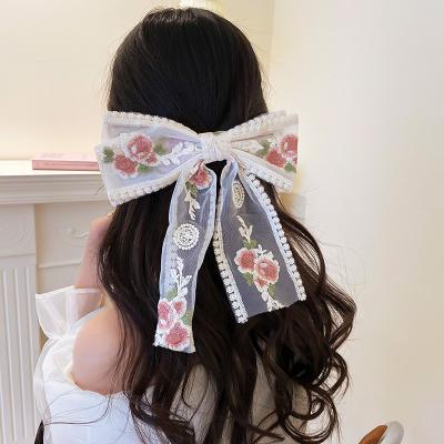 China Luxury Large Fashion Sweet Bow Hair Clips Accessories Metal Hair Claw Clip for sale