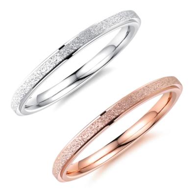 China Simple Ring Wholesale Rose Gold Plated Non To Tarnish Aesthetic Minimalist Jewelry Ring for sale