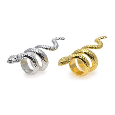 China Funny Creative Snake Ring Gifts Charms Jewelry Men Gold Snake Shape Ring for sale