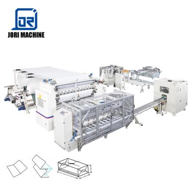 China V Shape 10 Line Hotels Facial Tissue Tissue Paper Printing Folding Paper Machine for sale