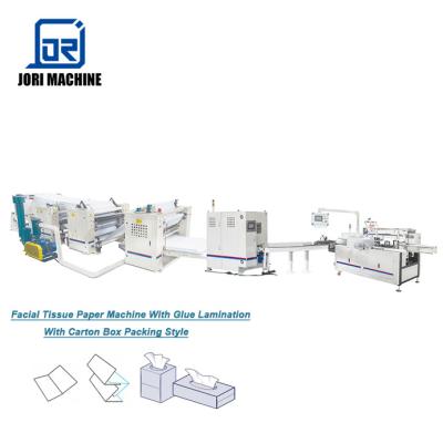 China Hotels With Glue Lamination Facial Tissue Paper Making And Folding Machines For Sale for sale