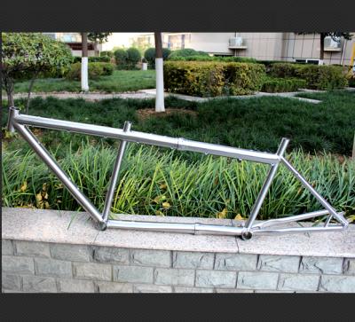 China Ti bike bicycle frame titanium tandem bicycle frame with thru axle dropout titanium tandem bike frame for sale