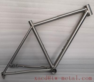 China Custom Titanium Cruisers Travel Bicycle Frame XACD Made Titan Touring Bicycle Frame Ti 48cm Travel Bike Frame for sale