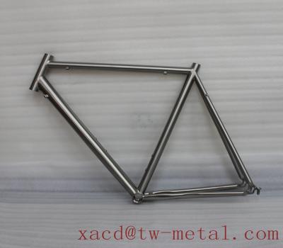 China Custom Cyclocross Bike 57cm Ti CYC Bicycle Frame Cyclocross 700*35C Bike Frame XACD Made Titan Bike Frame for sale