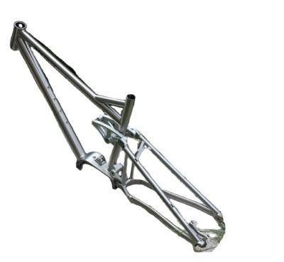 China Full Suspension Bike Titanium Suspension Bike Frame With G510 BAFANG Motor Bridge for sale