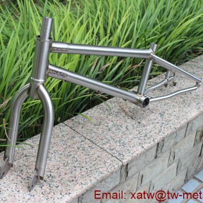 China Keep Welding Color Titanium XACD BMX Bike Frame Keep Welding Color Ti BMX Bike Frame Customized OEM BMX Bike Frame for sale