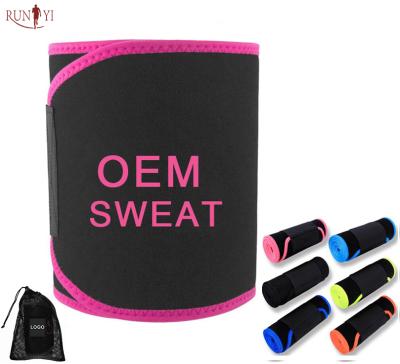 China OEM Custom Private Label Women Waist Trimmer Belt Sweated Comfortable Amazon Neoprene Men Adjustable Weight Loss Workout Plus Waist Nylon Bag for sale