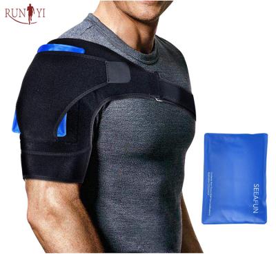 China Reusable Stability Support Reusable Gel Compression Gel Wrap Shoulder Ice Pack Rotator Cuff Cold Therapy for sale