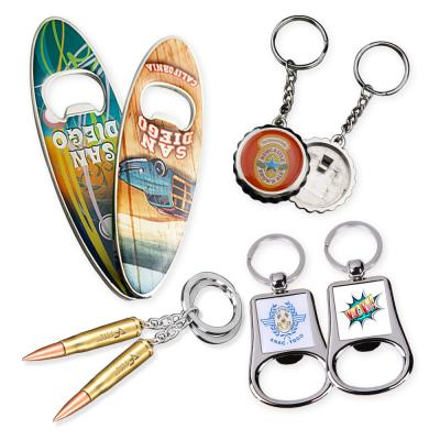 China Bulk Cute Metal Leather Beer Bottle Opener Personalized Key Chain Custom Logo, Surfboard Bottle Opener Key Chain for sale