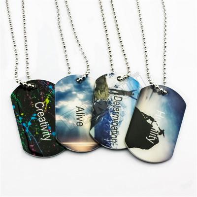 China Online Wholesale Custom Cheap Steel Men's Zodiac Necklace Dogtag From Europe Factory for sale