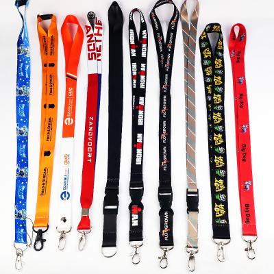 China Polyester / Nylon Wholesale Luxury Card Lanyard Custom Team Sports Rainbow Colored Key Chain Lanyard for sale