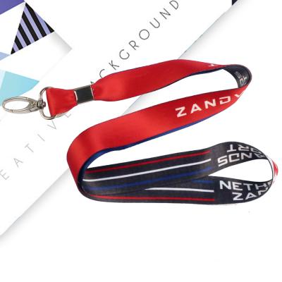 China custom polyester webbing printing sports lanyard / qsublimation white nylon wholesale lanyard for sale