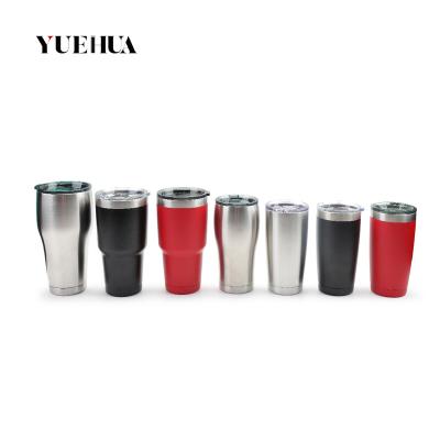 China 30oz Stainless Steel Vacuum Insulation Double Wall Disposable Tumbler Coffee Cup Travel Mugs With PP Lid for sale