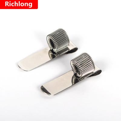 China Simple Notebooks Pen Holders Office Supplies Pen Holder With Pocket High Quality Metal Hole Spring Clip for sale