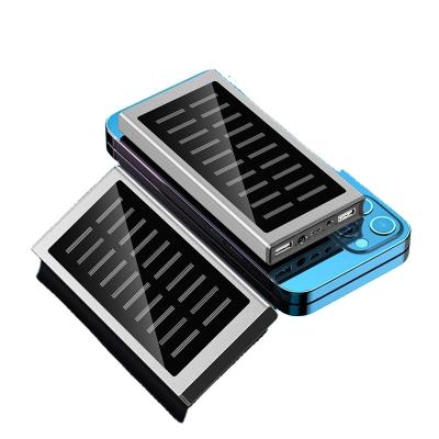 China Dual LED Light Mobile Laptop Powerbank 20000mah USB Solar Powerbank 20000mah Dual Output + Solar Charging + Li-polymer Led Light Power Bank For Smart Phone for sale