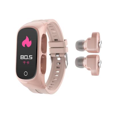 중국 MP3 Playback Premium 2 In 1 Tws Earbuds And Smartwatch Music Control Sleep Monitor Wristband Smart Earphones 판매용