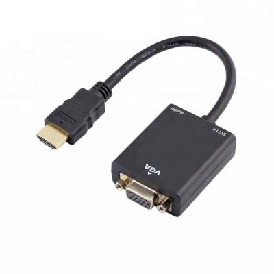 China COMPUTER ULT-Unite H-D-M-I to VGA Adapter Video Converter to 3.5mm Audio Cable and Micro USB Port for Power for sale