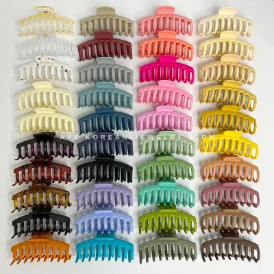 China Hair Accessories 2023 Hottest Wholesale Plastic Matte Hair Clips Large Nonslip Claw Hair Clips For Women Girls Thick Hair for sale