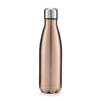 China Rose Gold Thermos Vacuum Flask Viable Hot Cool Water Bottle for sale