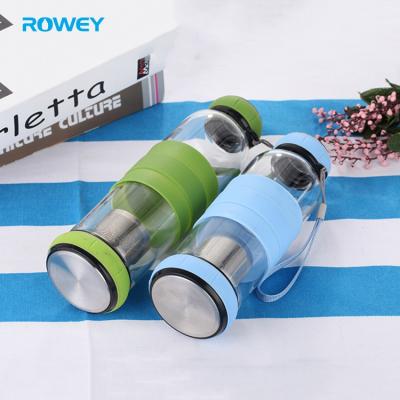 China Sustainable Custom Colorful Boro Silicate Pack Removable Bottom Water Bottle For Kid for sale