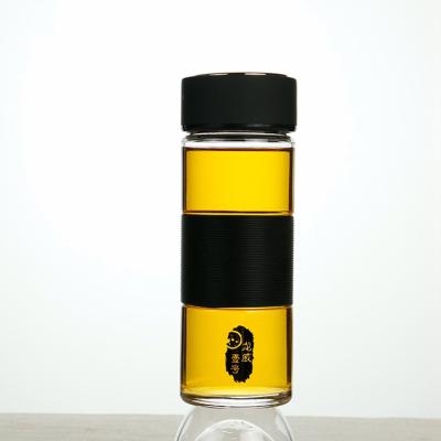 China Safest Viable Elegant Break Proof Black Glass Water Bottle For Sale Unbreakable Glass Water Bottle for sale