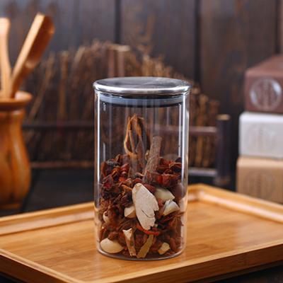 China Heatable Hot Sale 1L Metal Glass Seal Jar For Pickles Storage Container Glass Jar for sale