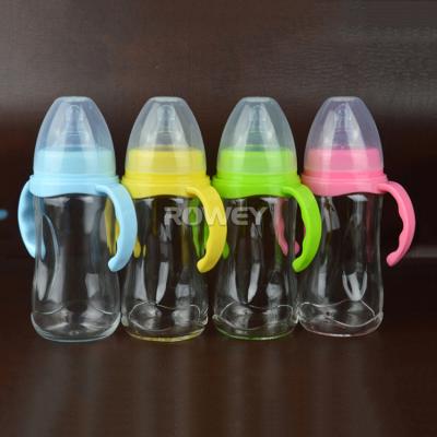 China BPA Crystal Drilling New Glass Top Free Anti-broken Rated Bottle For Breastfed Baby for sale