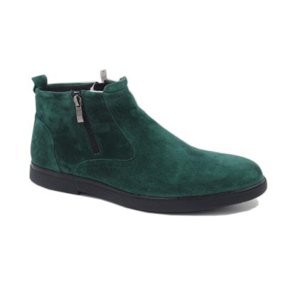 China Italian Plus Size Men's Big Size Massage Boots Italian Winter Ankle Boots Premium Green Suede Winter Boots for sale