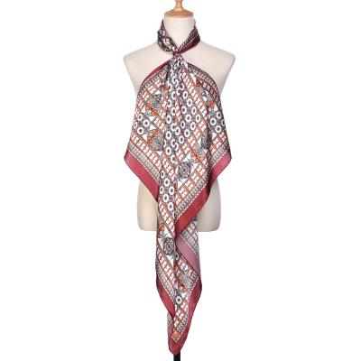 China 100% Silk Square Scarves And Shawls Features Various And Styles Of Digital Printed Silk Satin Scarf for sale