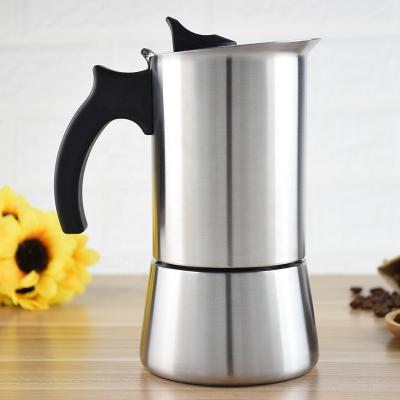 China Viable Matt Finished Stainless Steel Coffee Maker Italian Coffee Espresso Maker for sale