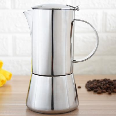 China Sustainable Household Stainless Steel Espresso Mocha Coffee Pot Home Coffee Maker for sale