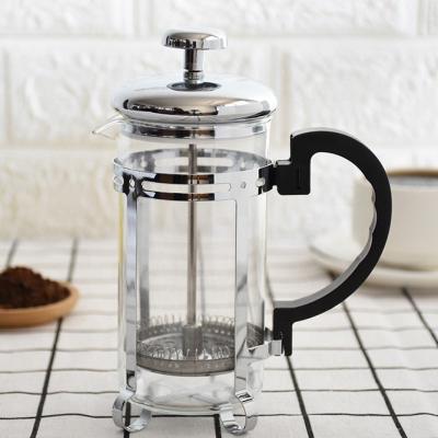 China Sustainable French Borosilicate Press Coffee Glass Plunger for sale