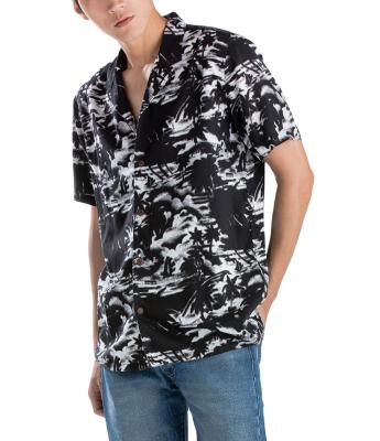 China New Summer Hawaiian Vacation Style Men's Casual Short Sleeve Anti-pilling Shirts for sale