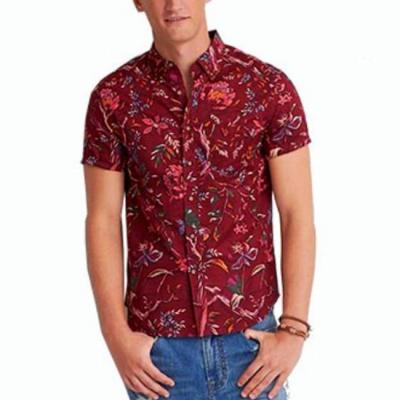 China Wholesale Anti-pilling Fashion Floral Short Sleeve Custom Printed Mens Hawaiian Style Shirts for sale