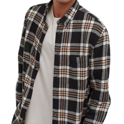 China Custom Wholesale Anti-Pilling Flannel Shirts Plaid Shirt High Quality Casual Shirt for sale