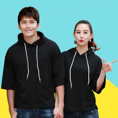 China Anti-pilling Ready Made Fast Shipping Online Shopping 3/4 Sleeves Man And Women Oversized Hoodie for sale